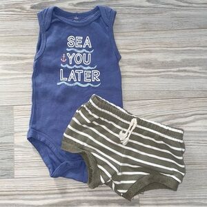 Easy Peasy Baby Boy Two-Piece Summer Outfit 3–6 Months